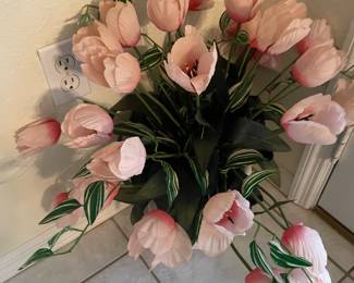 Lots of silk flowers