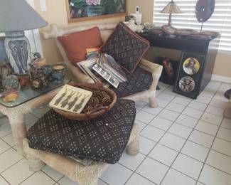 Set of Giant Bamboo Lounge Furniture