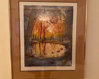 JOAN PURCELL ETCHING "QUIET POOLS" 52/150