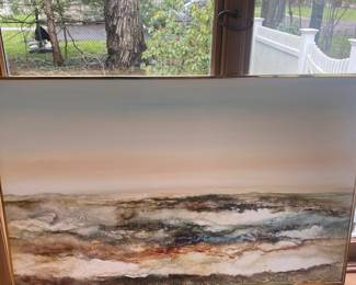 JOANNE MILLER RAFFERTY TRIPTYCH IN ACRYLIC! BEUTIFUL MODERN PAINTINGS