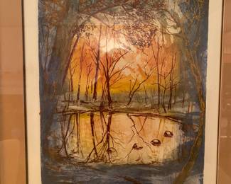 JOAN PURCELL ETCHING "QUIET POOLS" 52/150