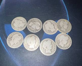 Silver Barber Quarters #8 offered at $80