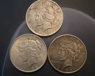 Silver Peace Dollars #3 offered at $90