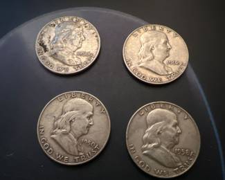 Silver Franklin Half Dollar, #4 offered at $48