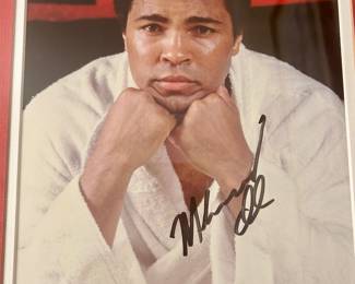 Mohammad Ali autographed photograph with COA