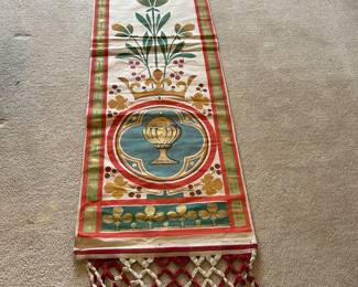 very long (about 40’) hand painted antique panel from a Paris theater