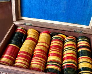vintage Bakelite poker chips