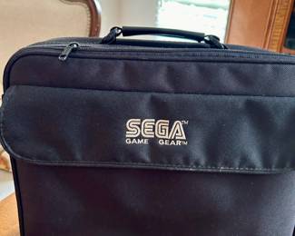 vintage Sega game gear, games, accessories & carrying case