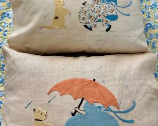 vintage linen pillows