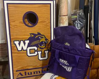 Western Carolina Alumni cornhole boards. Other WCU gear