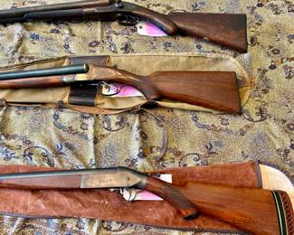 3 old shotguns