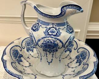 antique pitcher & bowl