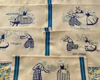 vintage linens ~ days of the week