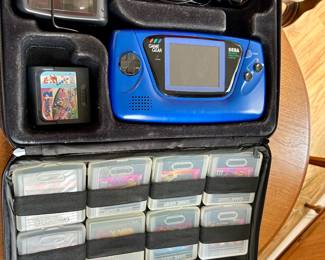 vintage Sega Game Gear, games, accessories