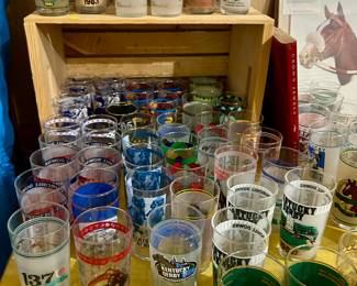 Collection of Kentucky Derby glasses