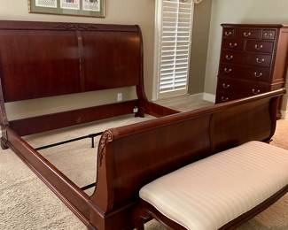 King size sleigh bed by American Drew