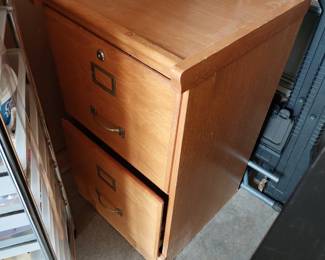 Locking 2 drawer file wood file cabinet