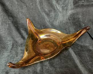 Amber art glass