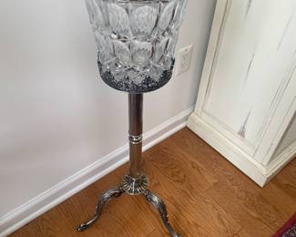 SILVER PLATED ICE BUCKET ON STAND