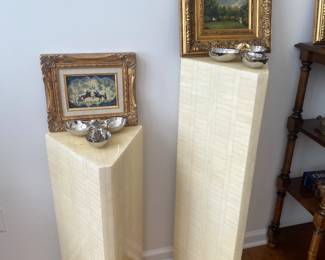 PAIR OF TESSILATED BONE PEDESTALS