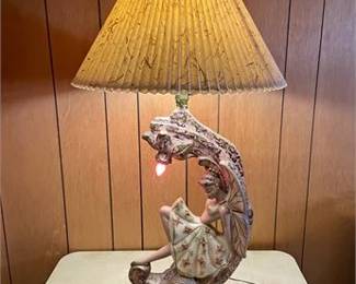 Vintage Continental Art Fairy Lamp 