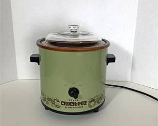 Mid Century Avocado Green Rival Crock Pot 