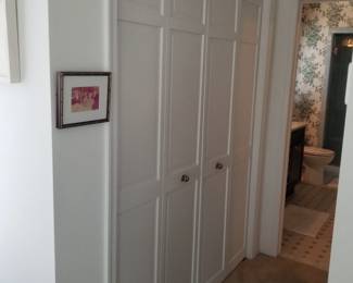 Wood bifold doors throughout home  