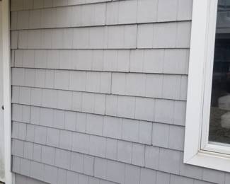 Cedar Impressions siding: gray