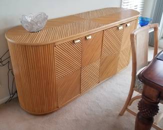 Split bamboo credenza