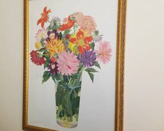 Contemporary floral artwork