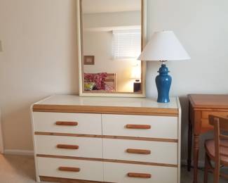 Twin bedroom set by Bassett: dresser with mirror