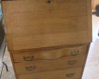 Drop-Front Desk, 30" X 15" X 52" High