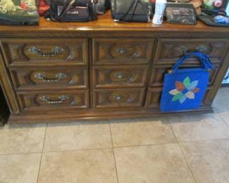 9-Drawer Dresser, 66" X 20" X 32" High