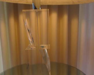 Lucite Lamp Base, Signed "Oggetti"