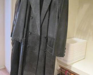 Ladies Black Leather Coat by Jordan Keith, I. Magnin