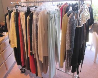 Racks of Ladies 'Fashion Forward' Clothing, Sizes 8-12            Escada, Armani, Neiman, St. John, Stella McCartney +++