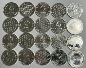 Very Large Selection of One Ounce Silver Rounds and Coins!