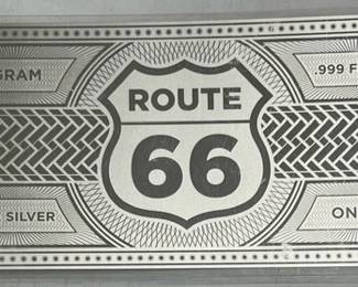 One Gram Fine Silver Route 66 Bill