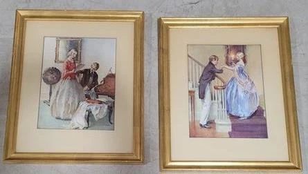 8149 - Pair of framed prints, 22 x 18
