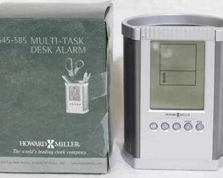 3248 - Howard Miller Multi Task Desk Alarm Clock in Box
