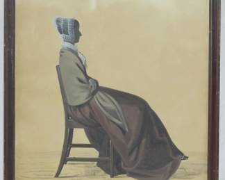 3302 - Portrait Woman Sitting, 11.5x10
