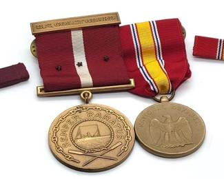 359 - Vtg US Coast Guard Good Conduct Metal and Vintage Medal National Defense
