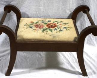 7403 - Embroidered Top Stool 23.5" x 13" x 14.5"
