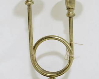 3608 - Mid Century brass horn candle holder
