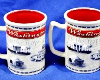 7454 - 4pc Set of Washignton DC Mugs 5" Tall
