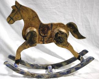 7811 - Wood Rocking Horse Decoration 18" x 15.5"
