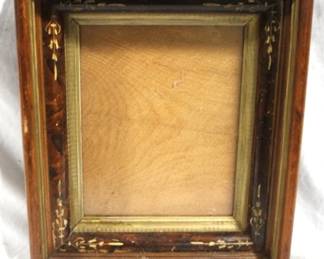 955 - Walnut Shadowbox Antique Frame - 14.5 x 12.5
