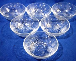 7534 - 6pc Set of Glass Bowls 6.5" Round
