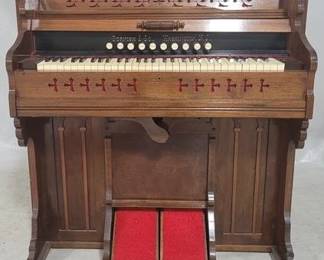 8091 - Vintage carved organ, Cornish & Co Washington, DC 44 x 42 x 20
