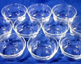 7535 - 10pc Set of Glass Ramikins 3.75" Round
